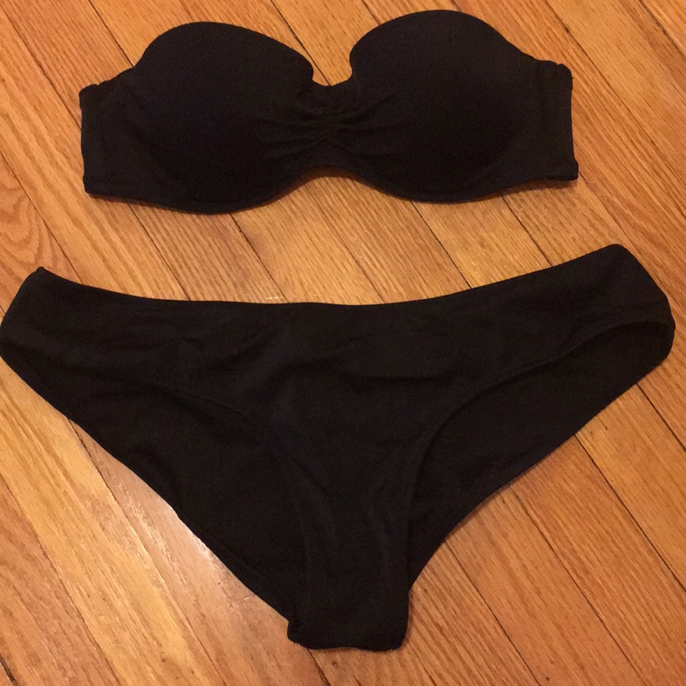 Strapless Black Bikini